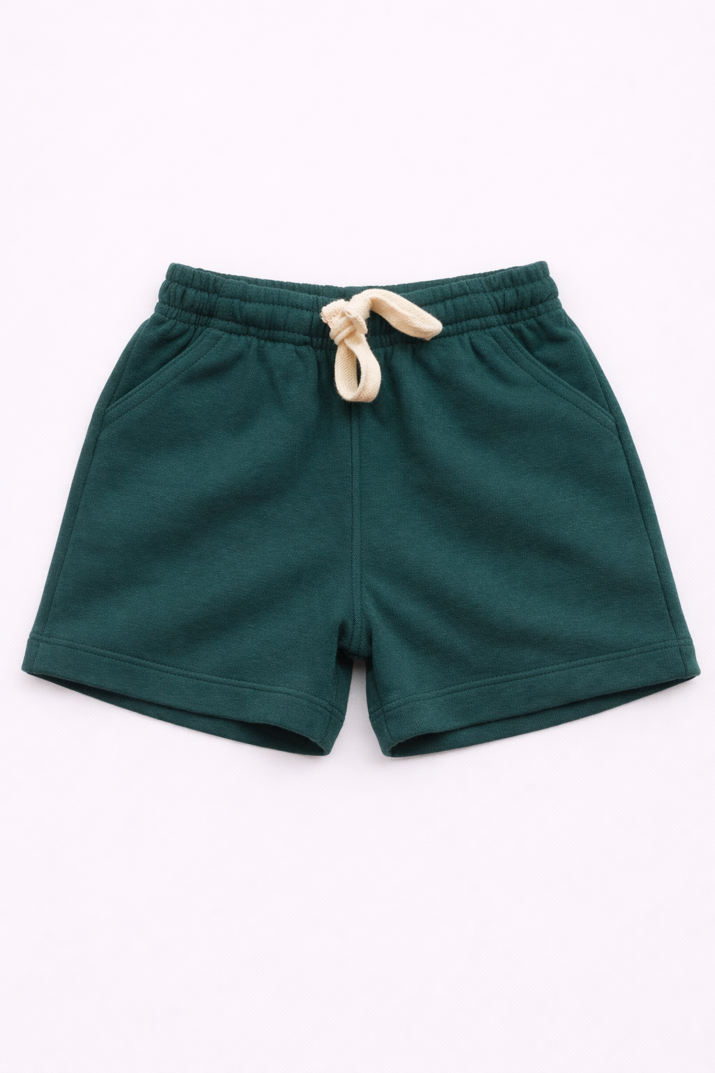 Boys Cotton French Terry Shorts – Teal Green