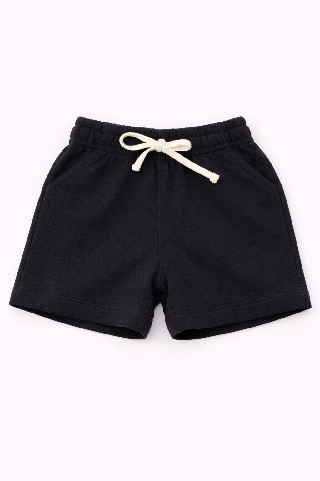 Boys Cotton French Terry Shorts – Black