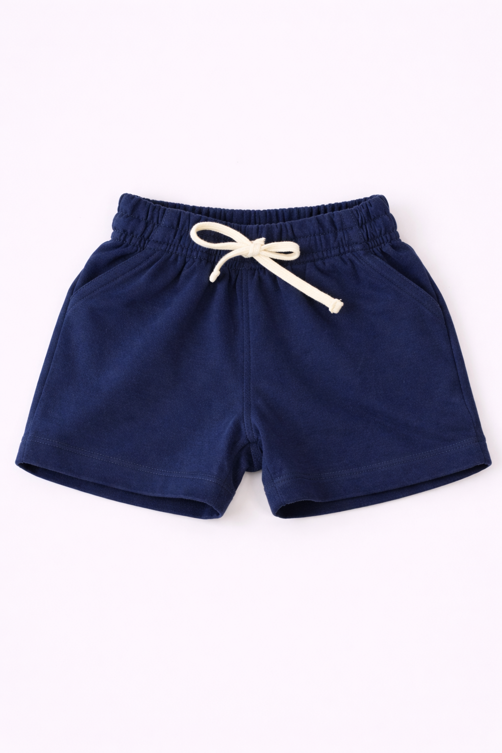 Boys Cotton French Terry Shorts – Navy Blue