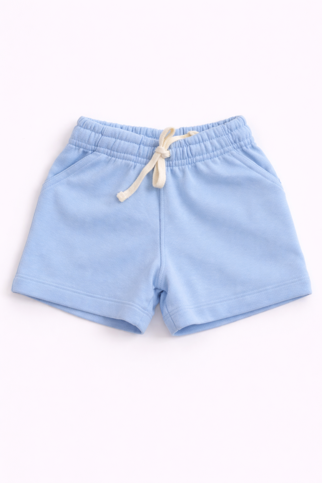 Boys Cotton French Terry Shorts – Light Blue