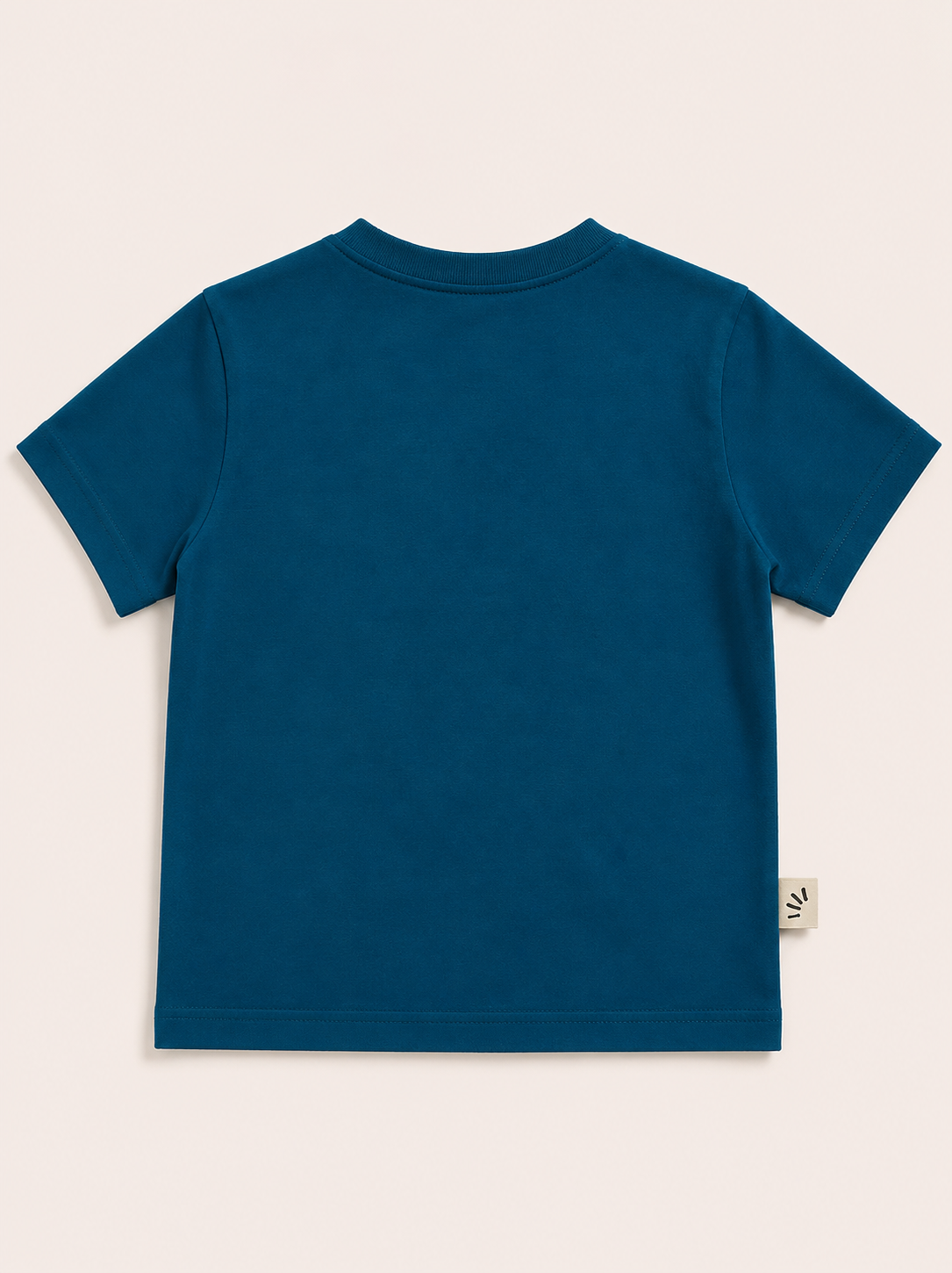 Boys Oversized Basic Premium Cotton T-Shirt – Teal Blue