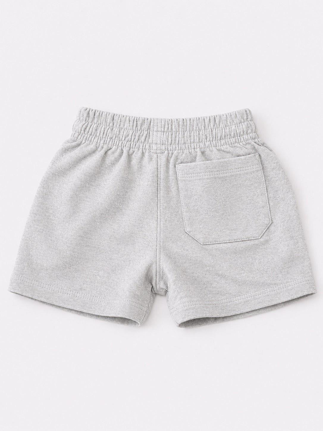 Boys Cotton French Terry Shorts – Light Heather Grey